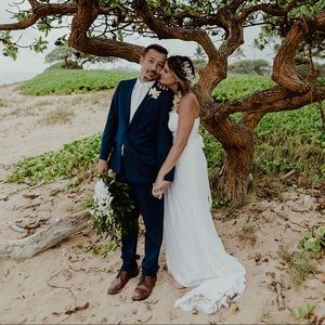 Allover Lace Tank Sheath Wedding Dress